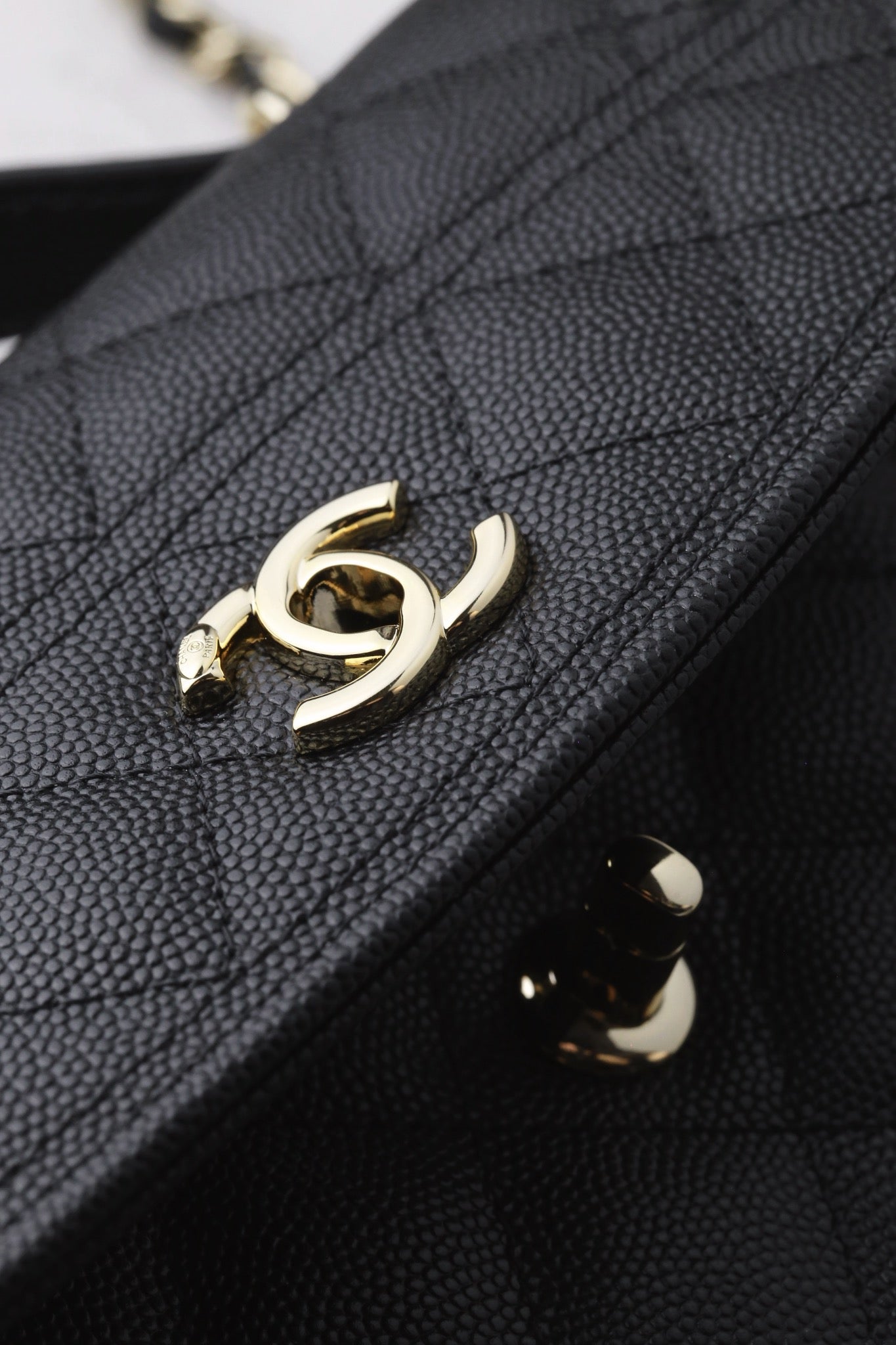 Chanel25C lychee pattern accordion bag