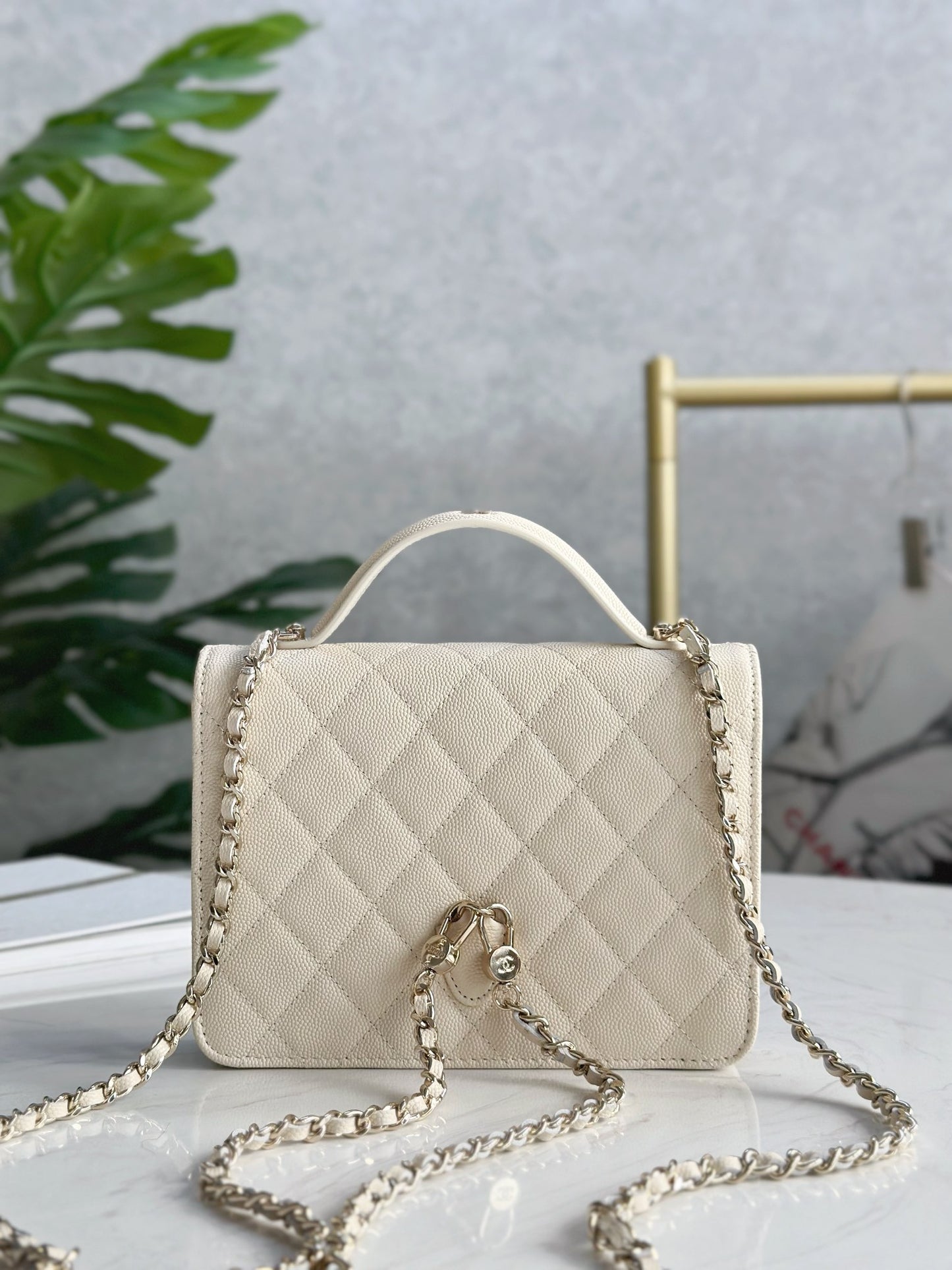 CHANEL 25C Early Spring Lychee Pattern Small Backpack