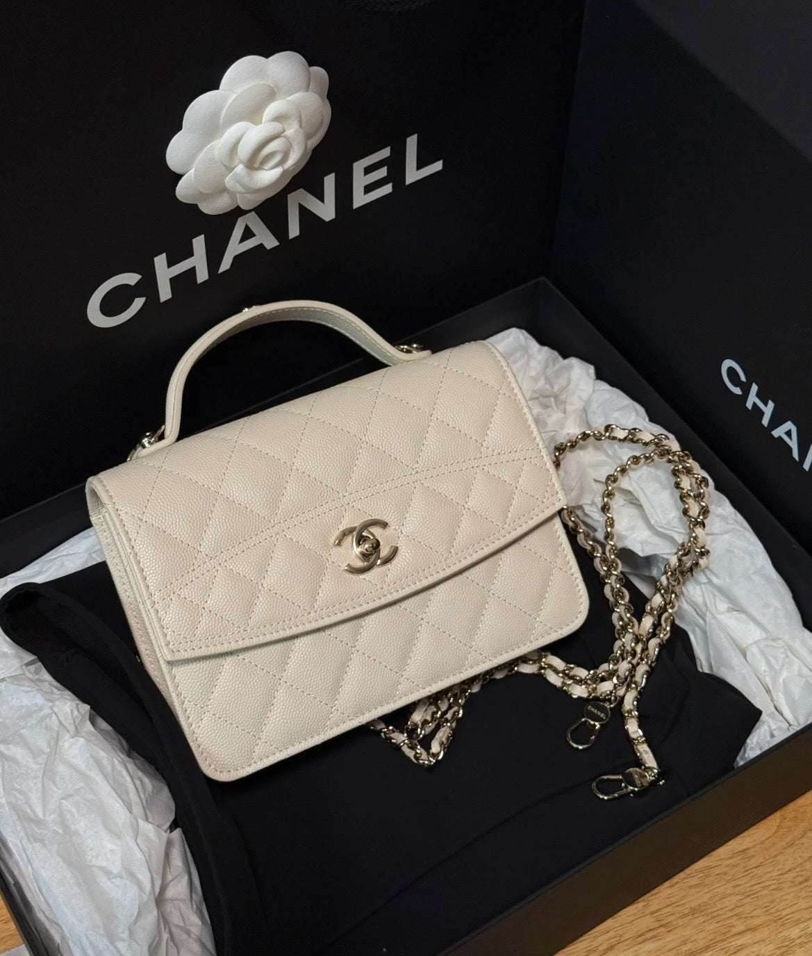 CHANEL 25C Early Spring Lychee Pattern Small Backpack