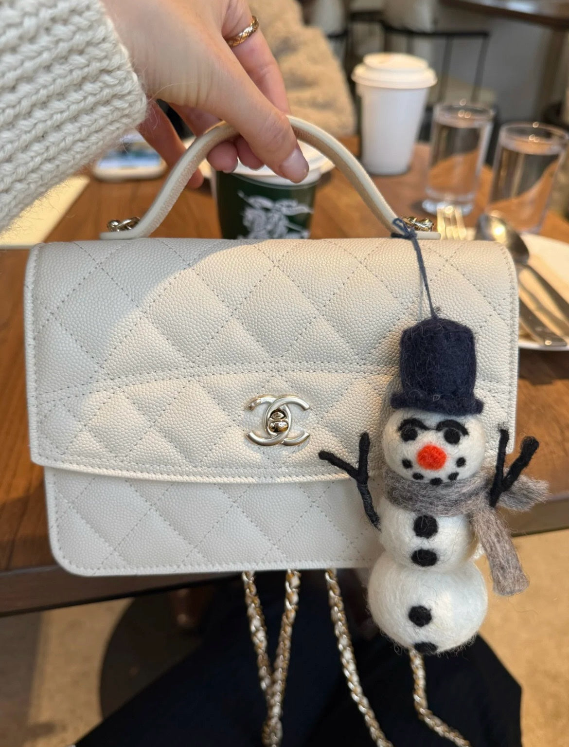 CHANEL 25C Early Spring Lychee Pattern Small Backpack