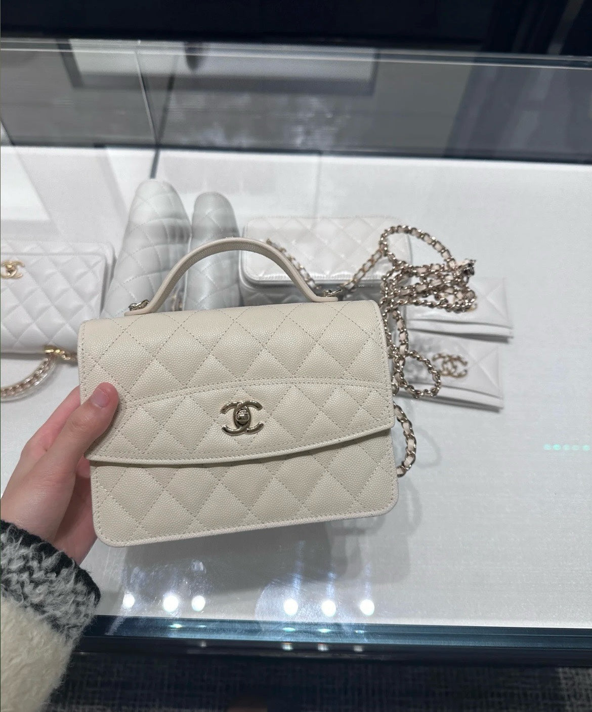 CHANEL 25C Early Spring Lychee Pattern Small Backpack