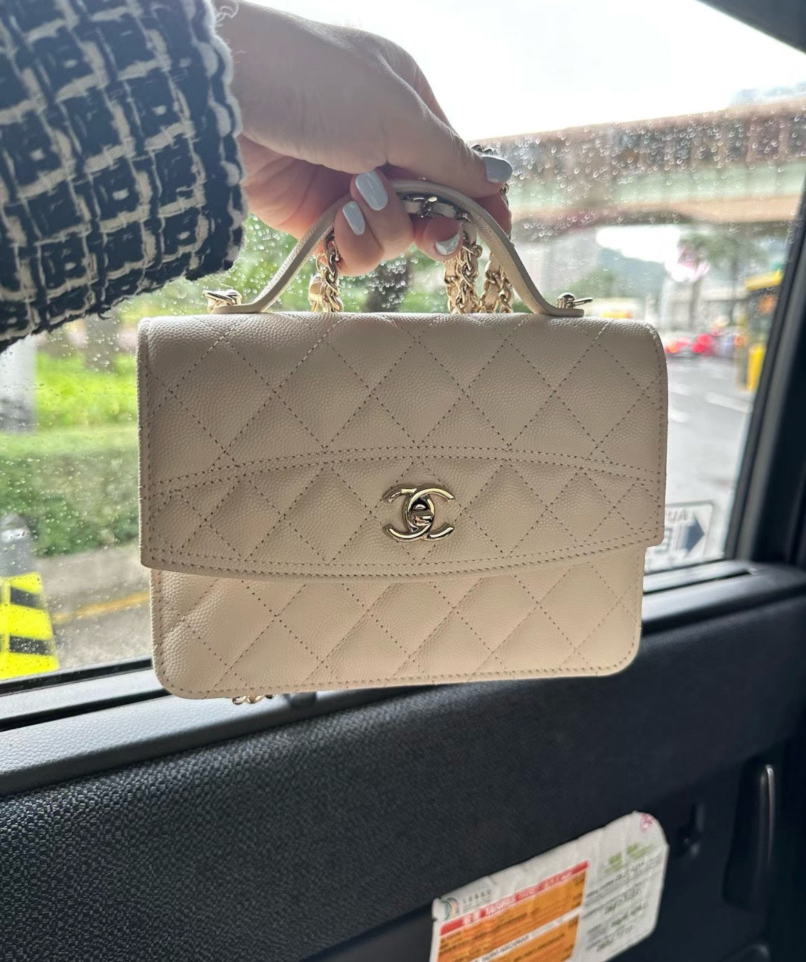 CHANEL 25C Early Spring Lychee Pattern Small Backpack