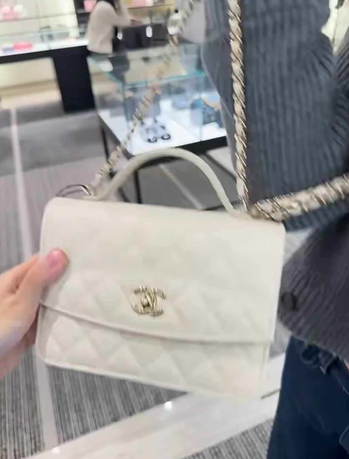 CHANEL 25C Early Spring Lychee Pattern Small Backpack