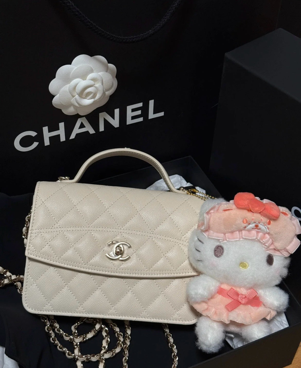 CHANEL 25C Early Spring Lychee Pattern Small Backpack