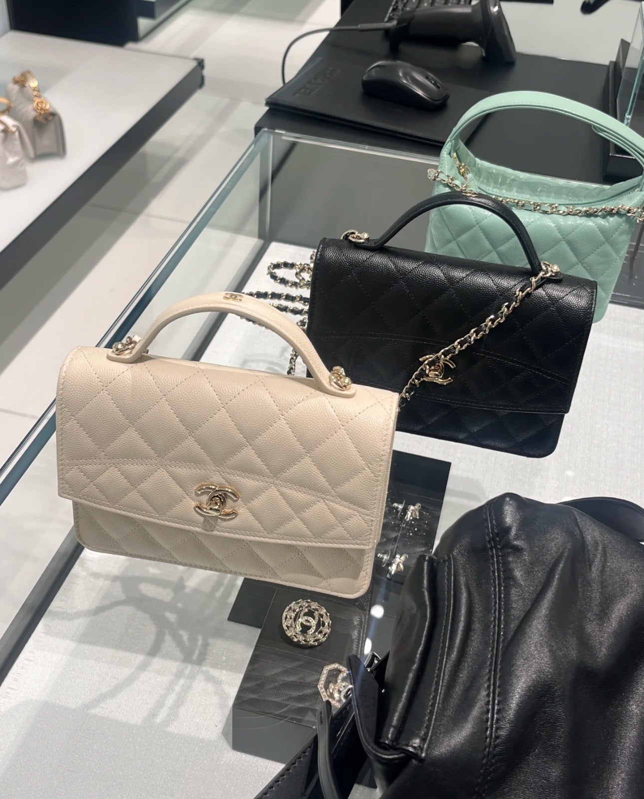 CHANEL 25C Early Spring Lychee Pattern Small Backpack