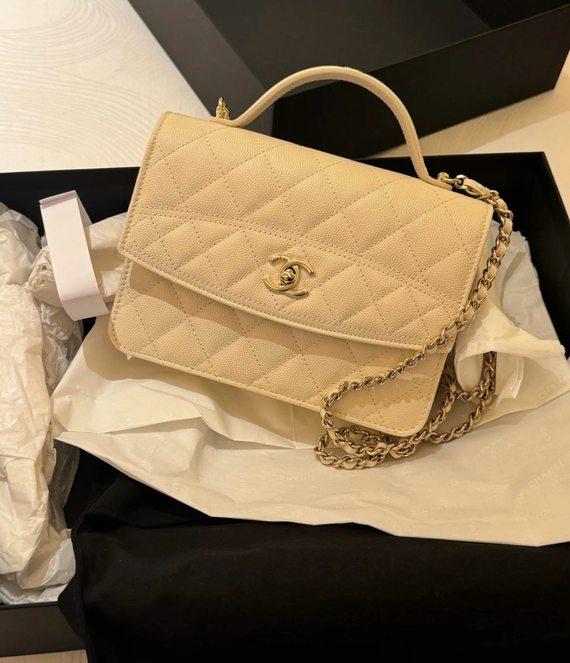 CHANEL 25C Early Spring Lychee Pattern Small Backpack