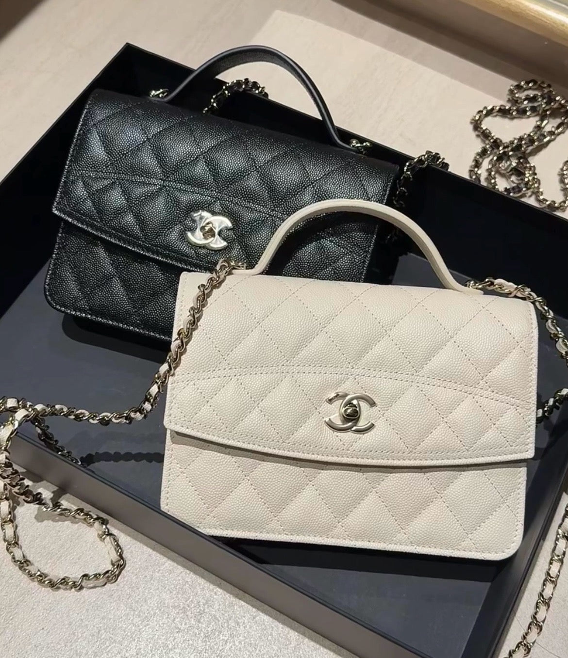 CHANEL 25C Early Spring Lychee Pattern Small Backpack