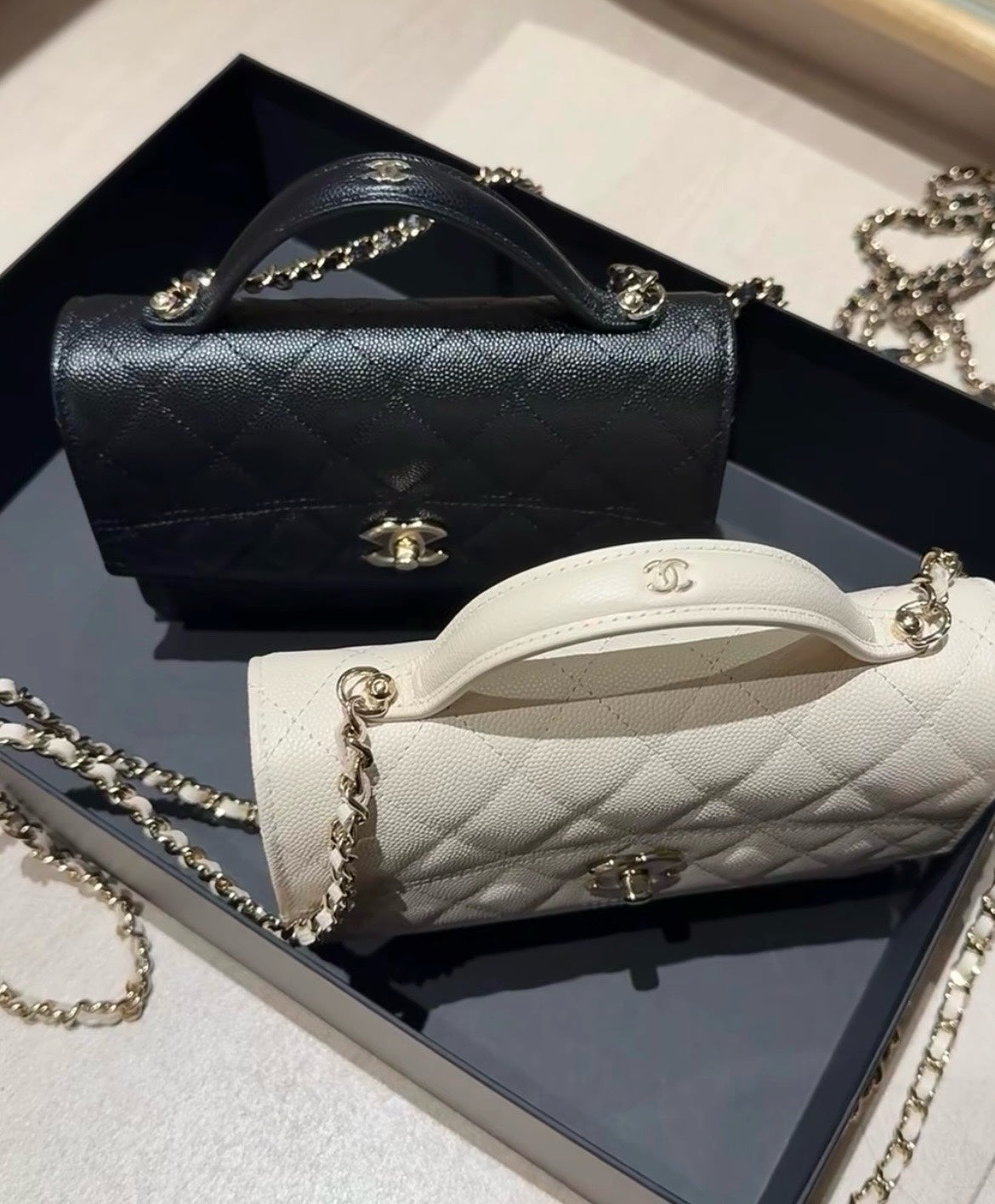 CHANEL 25C Early Spring Lychee Pattern Small Backpack