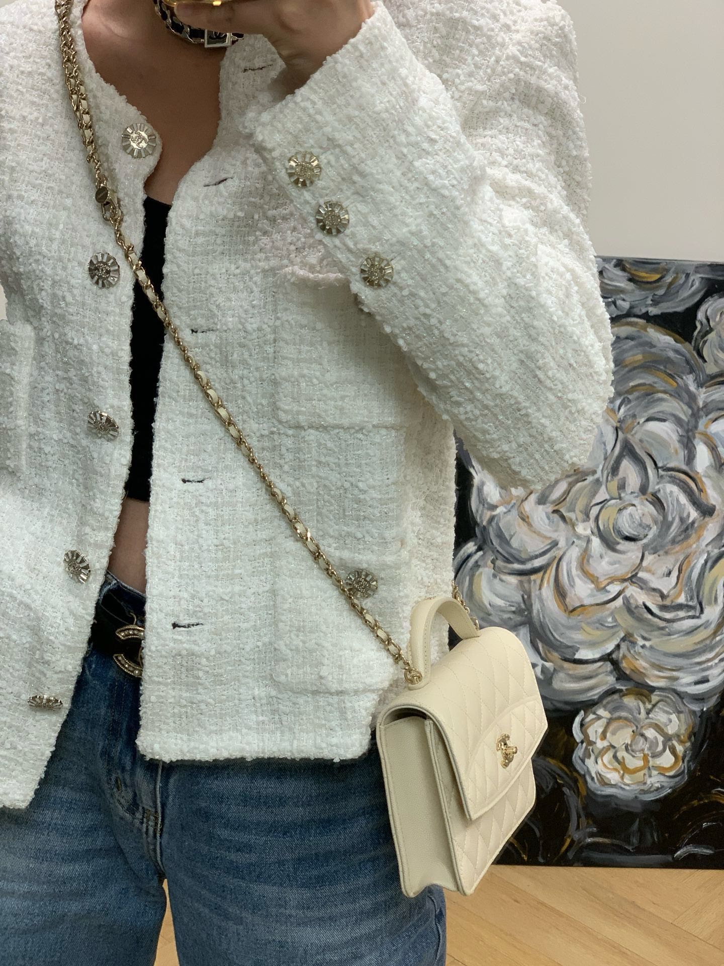 CHANEL 25C Early Spring Lychee Pattern Small Backpack
