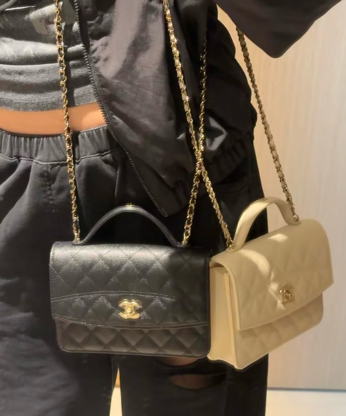 CHANEL 25C Early Spring Lychee Pattern Small Backpack