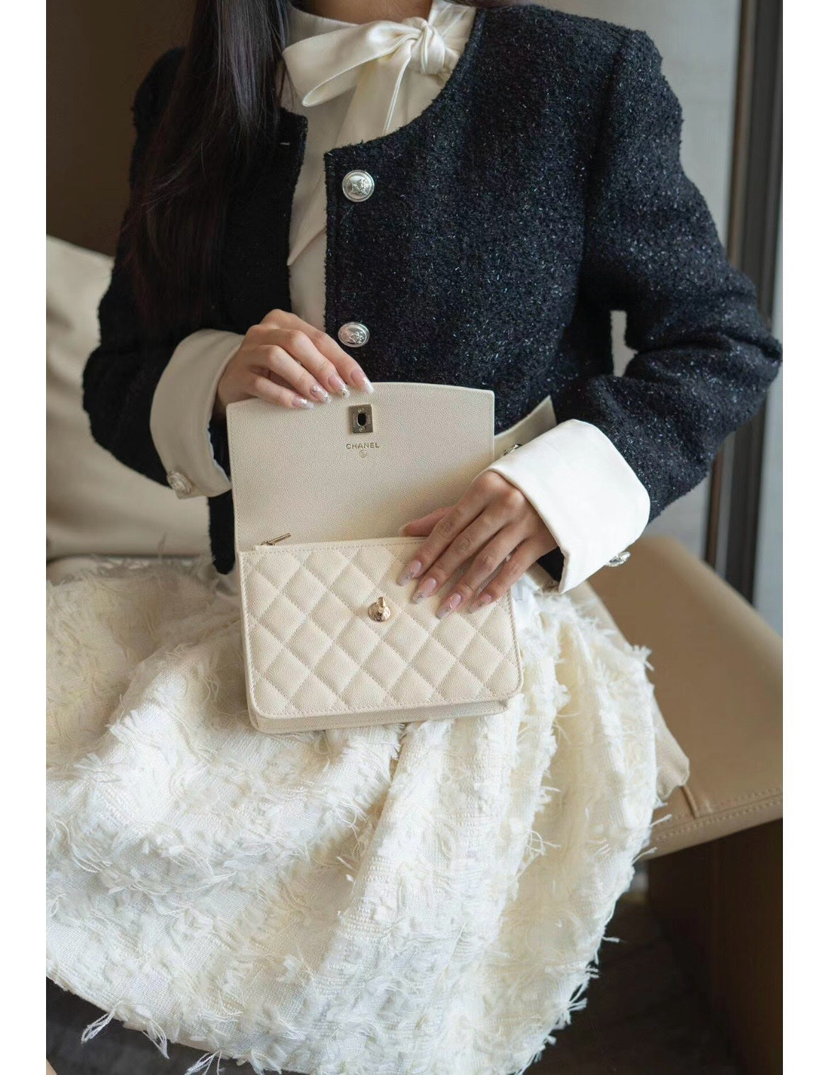 CHANEL 25C Early Spring Lychee Pattern Small Backpack