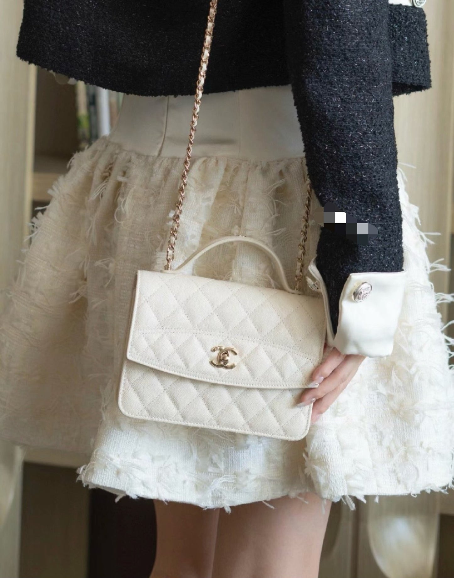 CHANEL 25C Early Spring Lychee Pattern Small Backpack