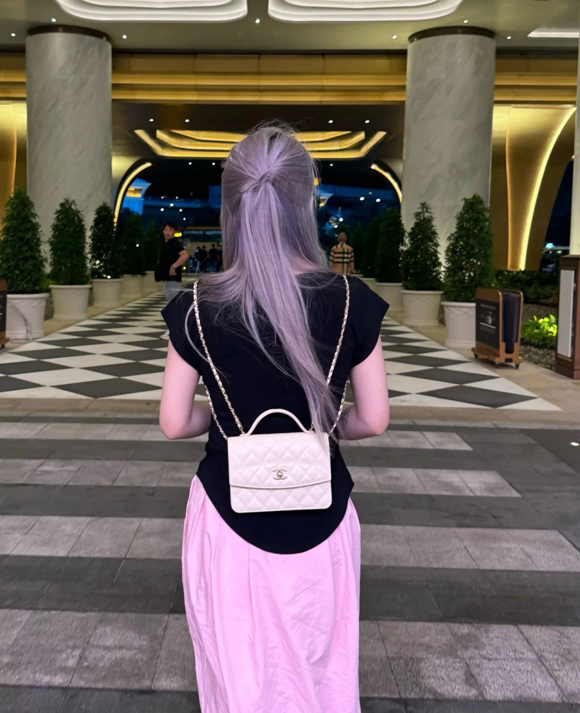 CHANEL 25C Early Spring Lychee Pattern Small Backpack