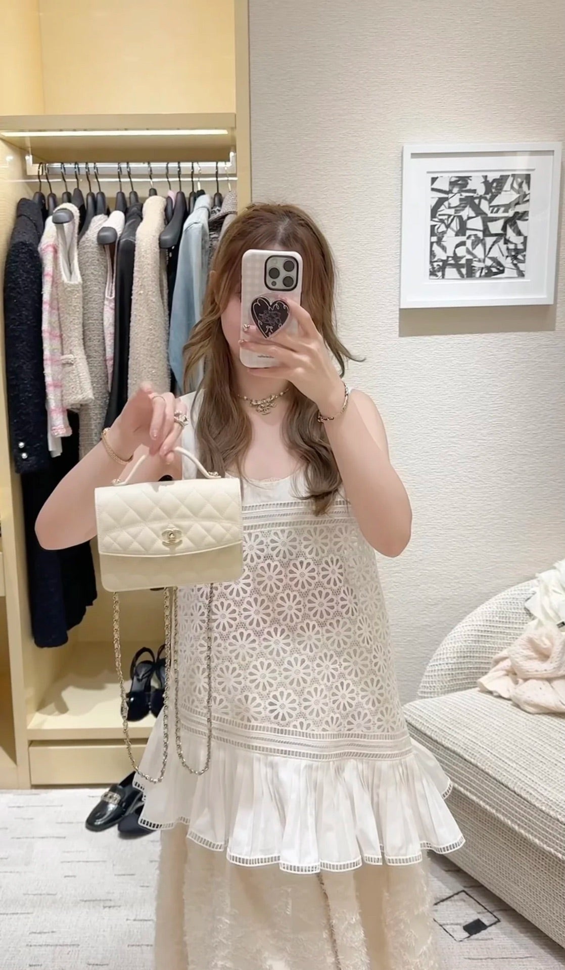 CHANEL 25C Early Spring Lychee Pattern Small Backpack