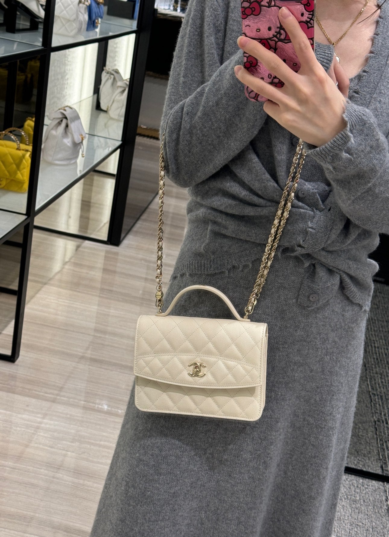 CHANEL 25C Early Spring Lychee Pattern Small Backpack