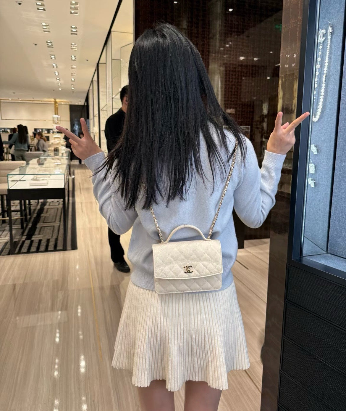 CHANEL 25C Early Spring Lychee Pattern Small Backpack