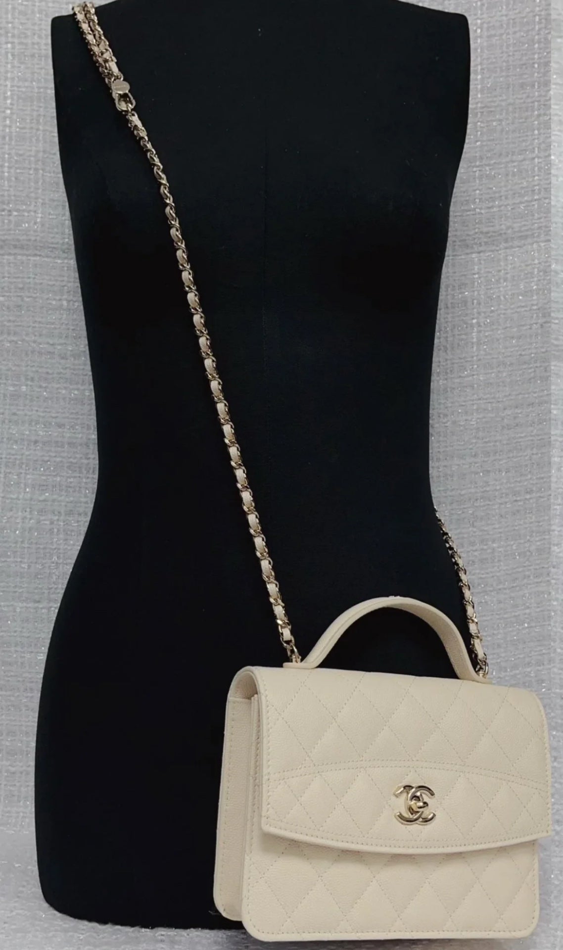 CHANEL 25C Early Spring Lychee Pattern Small Backpack