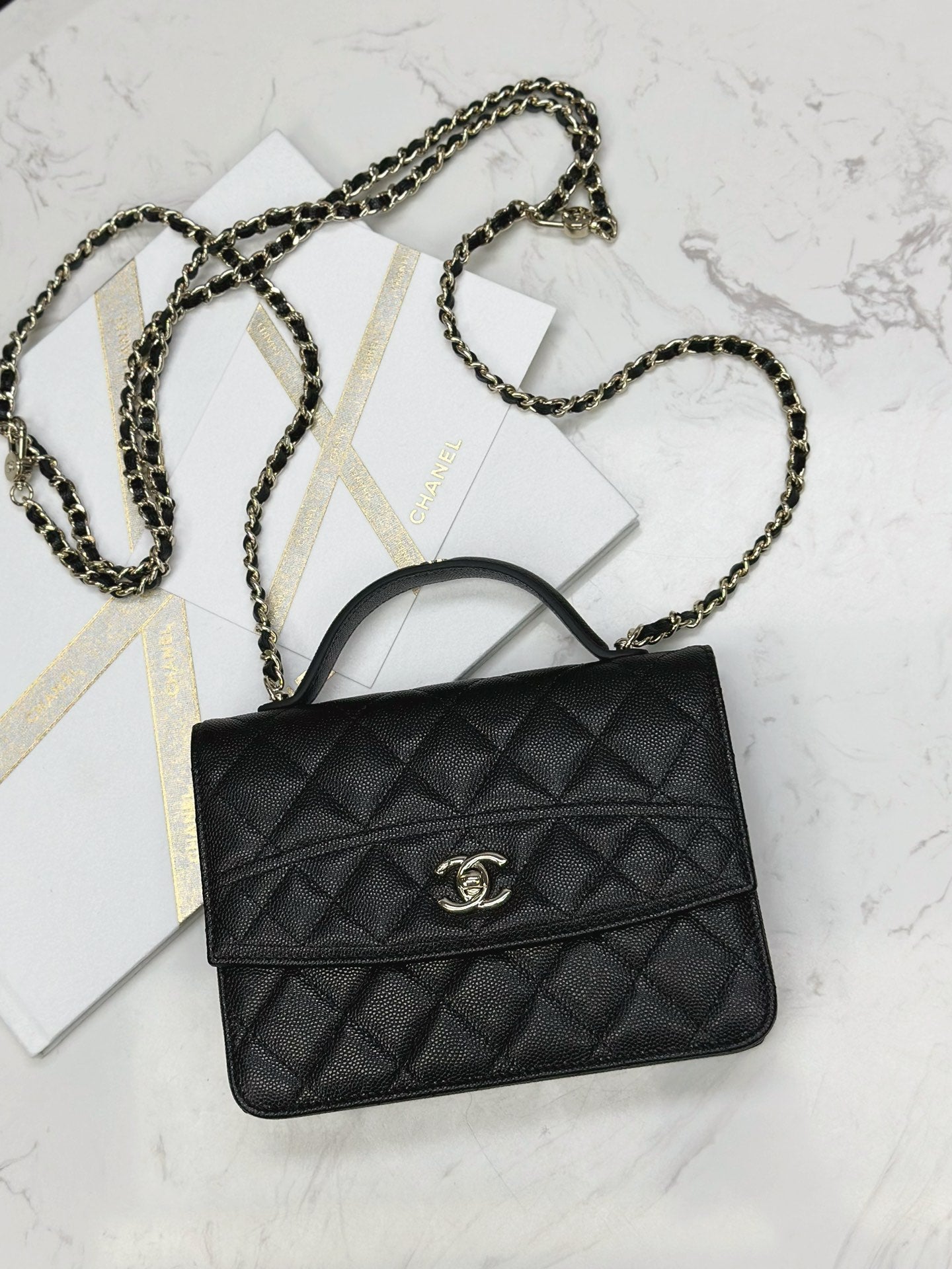 CHANEL 25C Early Spring Lychee Pattern Small Backpack