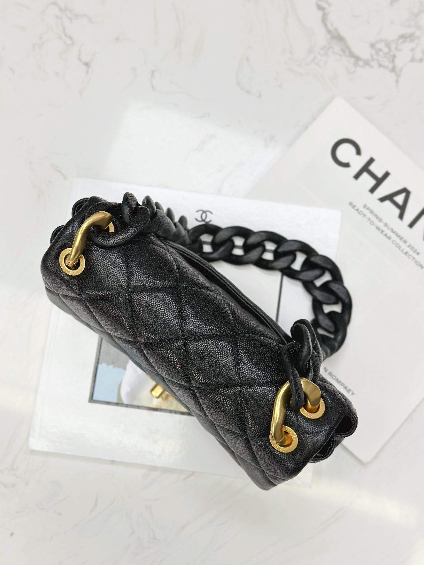 CHANEL 25C Early Spring Lychee Pattern Small Backpack
