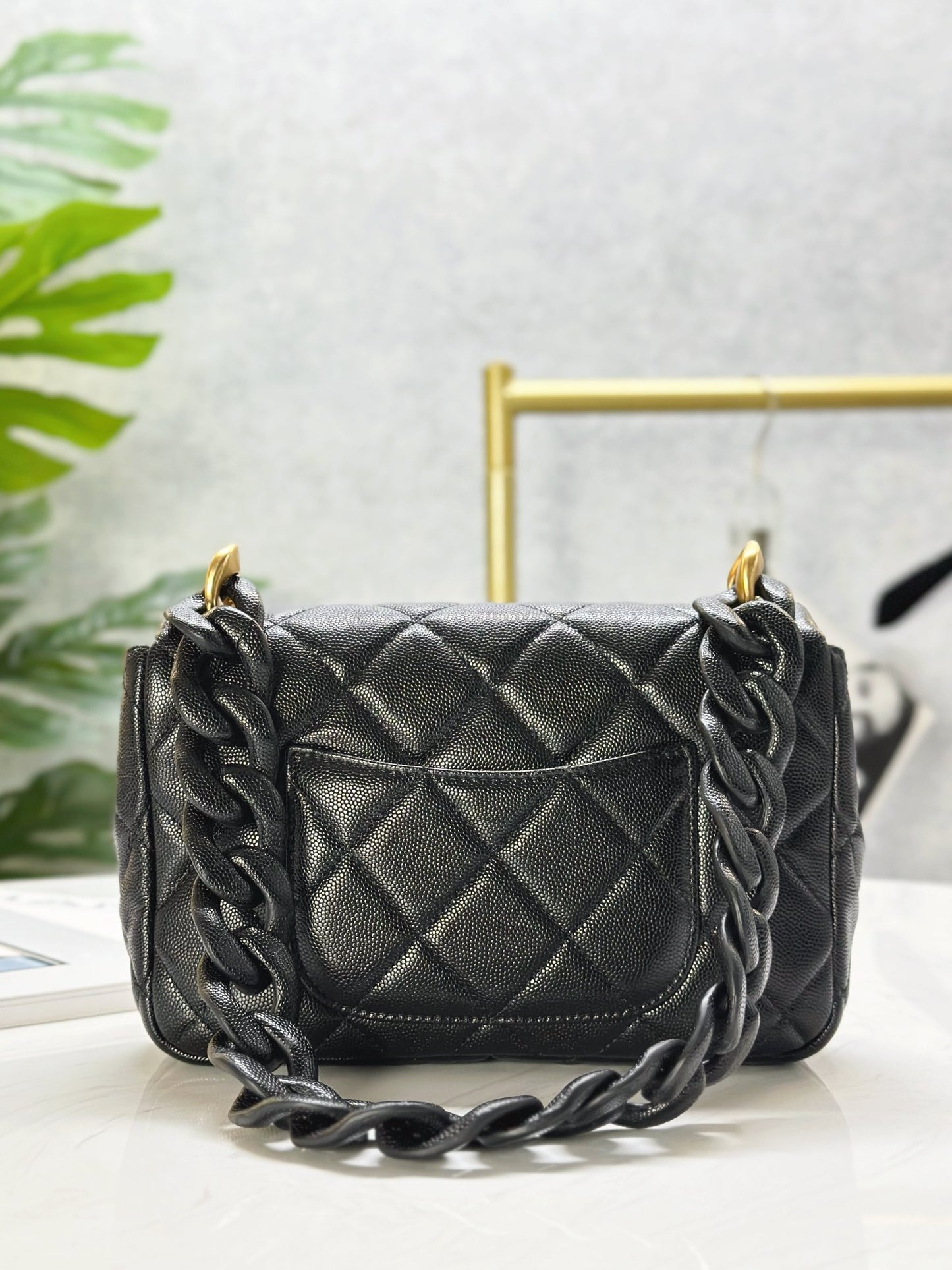 CHANEL 25C Early Spring Lychee Pattern Small Backpack