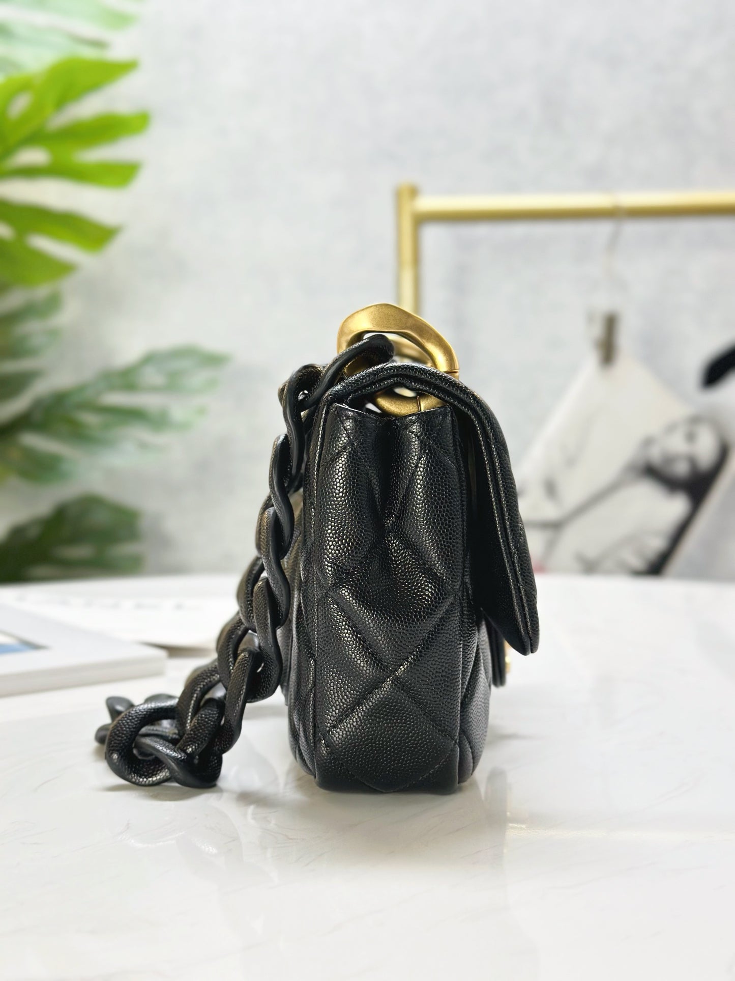 CHANEL 25C Early Spring Lychee Pattern Small Backpack