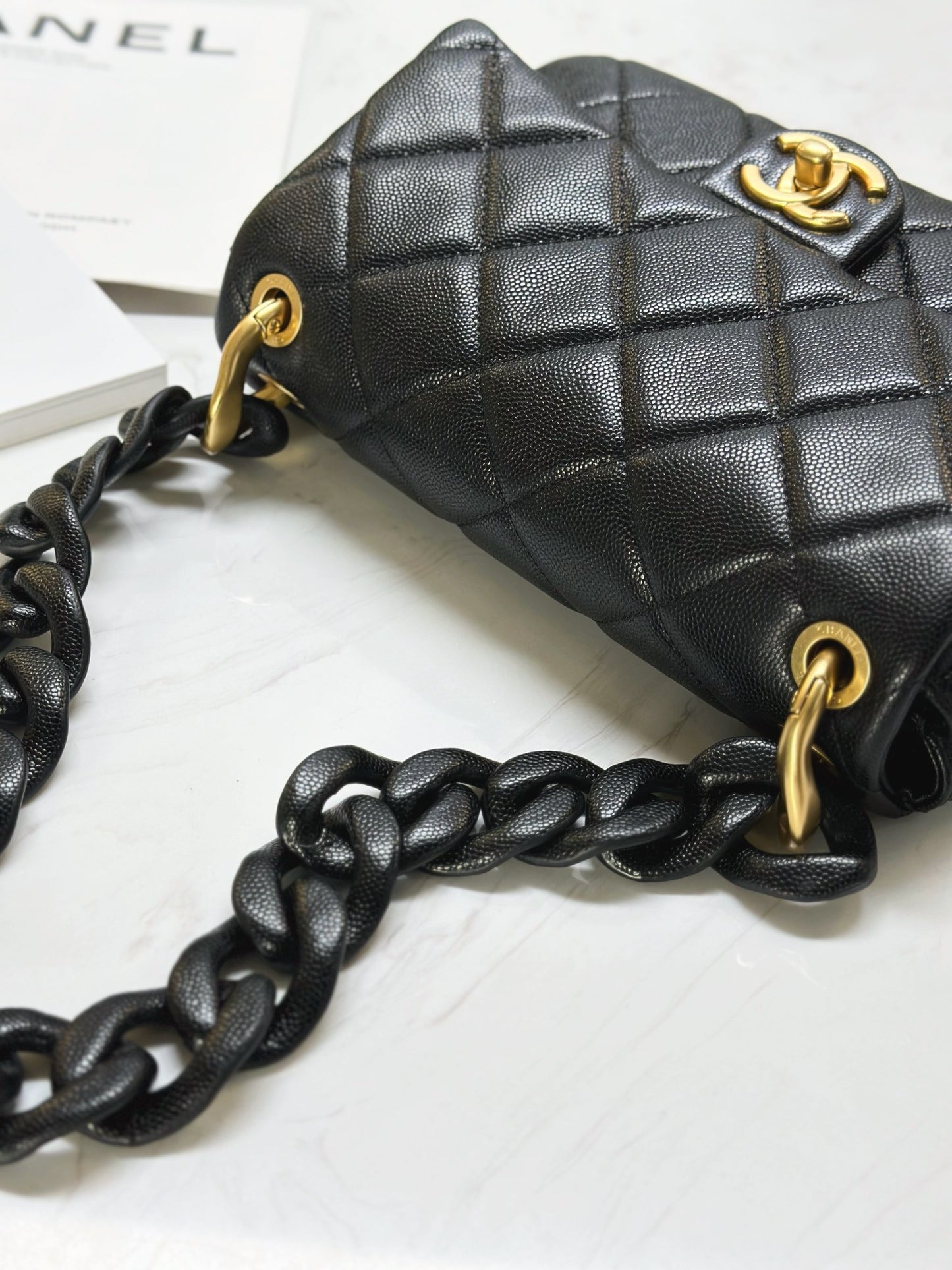 CHANEL 25C Early Spring Lychee Pattern Small Backpack
