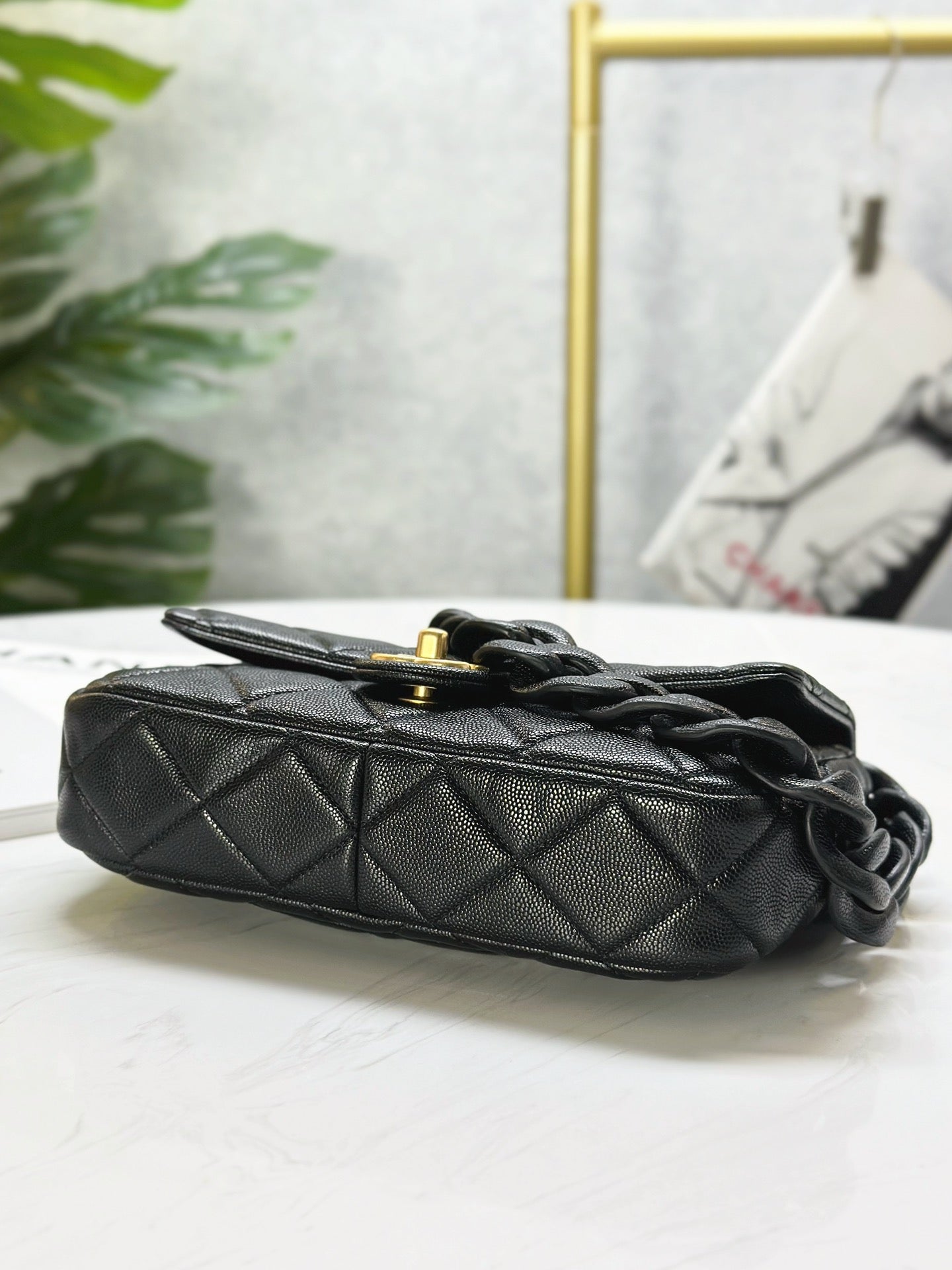 CHANEL 25C Early Spring Lychee Pattern Small Backpack