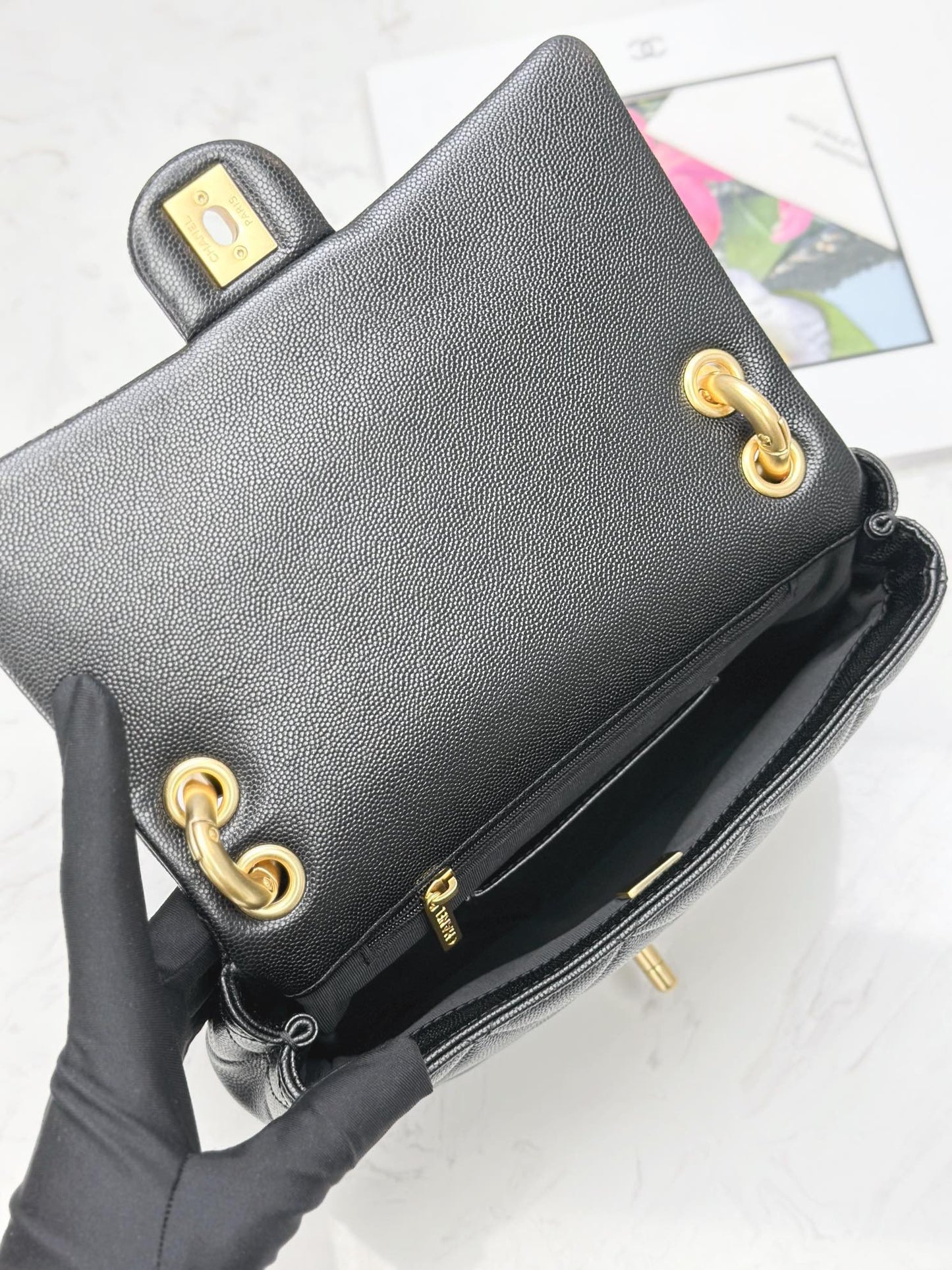 CHANEL 25C Early Spring Lychee Pattern Small Backpack
