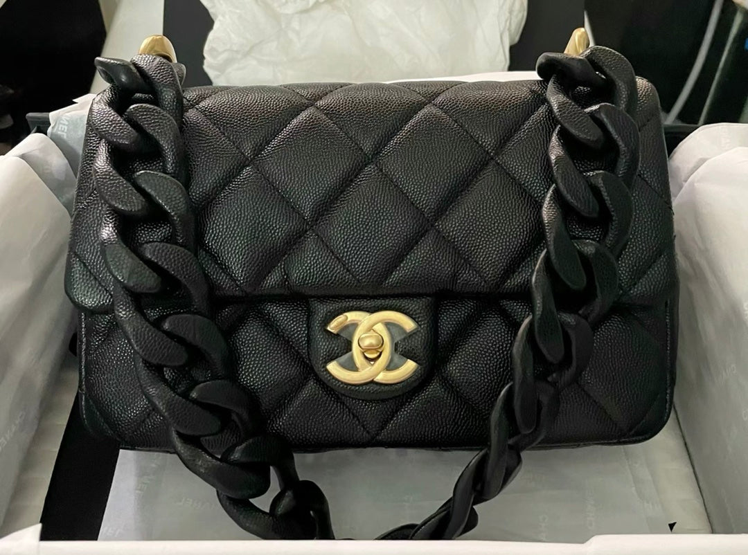 CHANEL 25C Early Spring Lychee Pattern Small Backpack