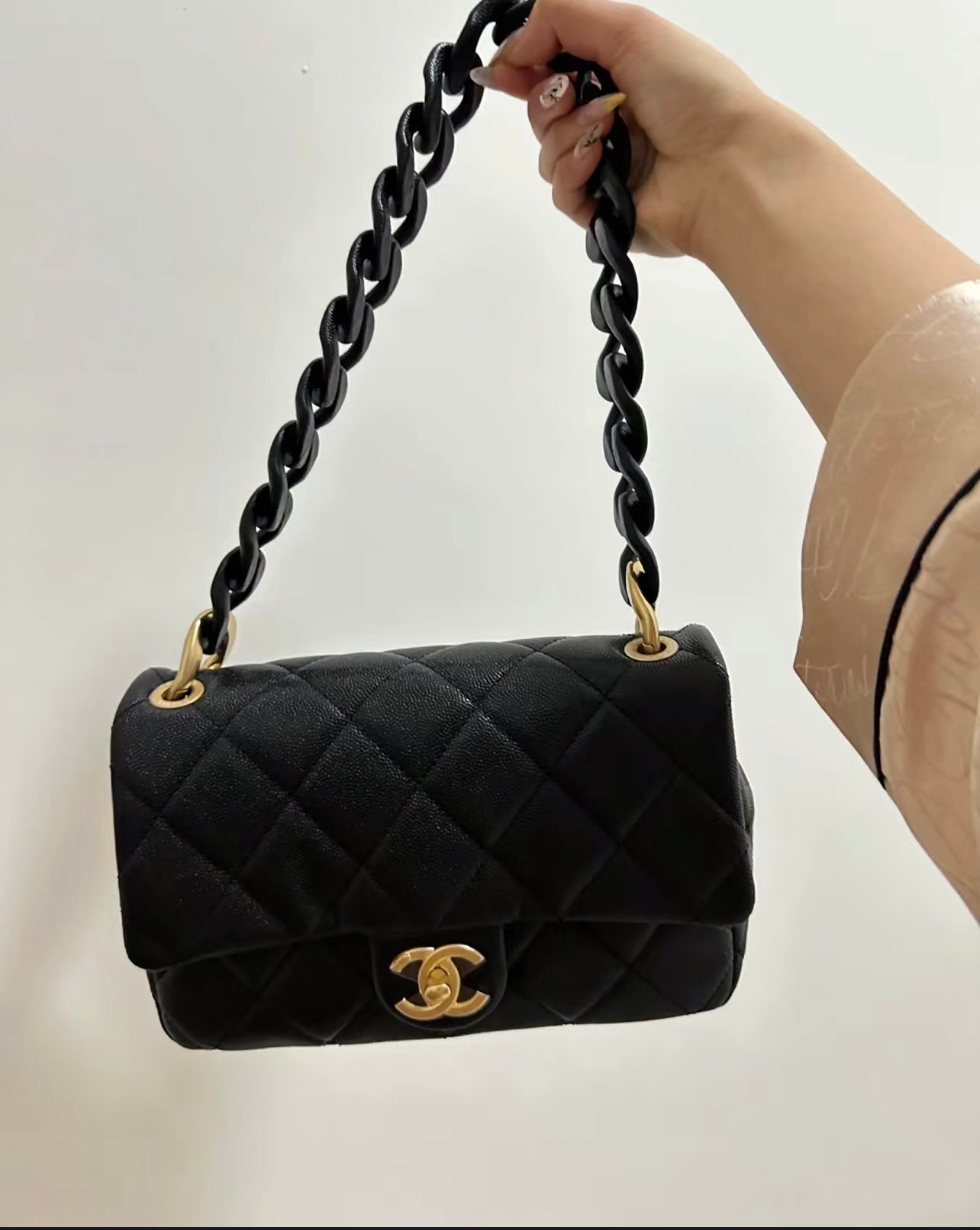 CHANEL 25C Early Spring Lychee Pattern Small Backpack