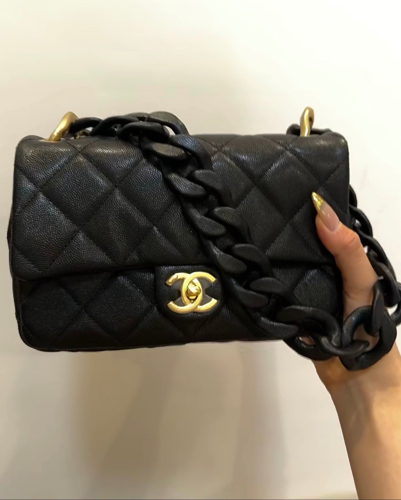 CHANEL 25C Early Spring Lychee Pattern Small Backpack