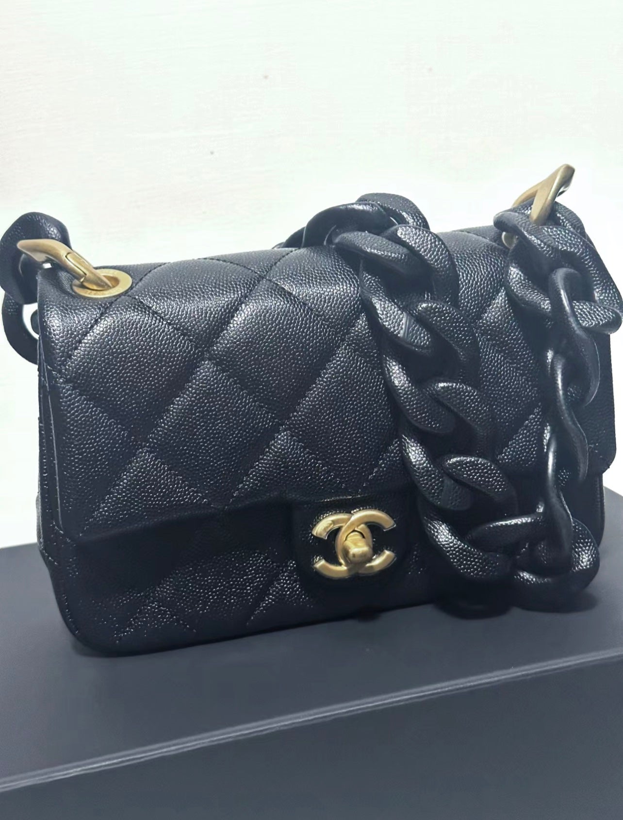 CHANEL 25C Early Spring Lychee Pattern Small Backpack