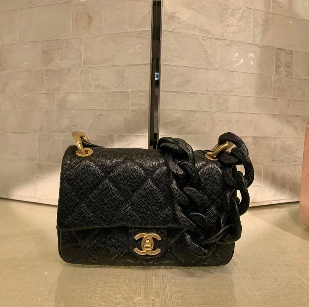 CHANEL 25C Early Spring Lychee Pattern Small Backpack