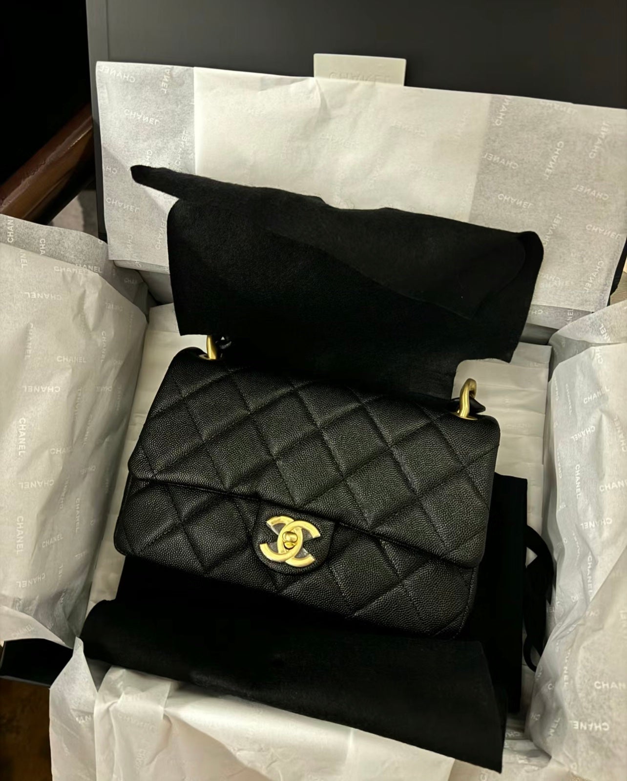 CHANEL 25C Early Spring Lychee Pattern Small Backpack