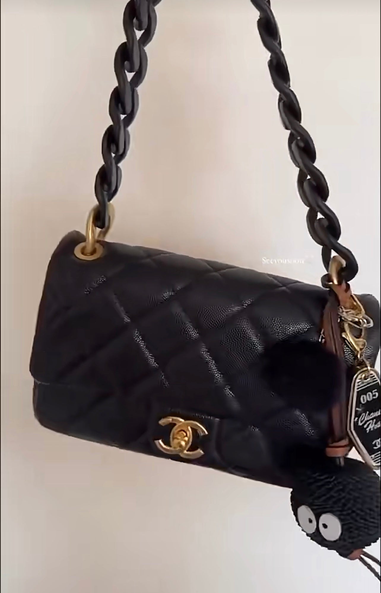 CHANEL 25C Early Spring Lychee Pattern Small Backpack