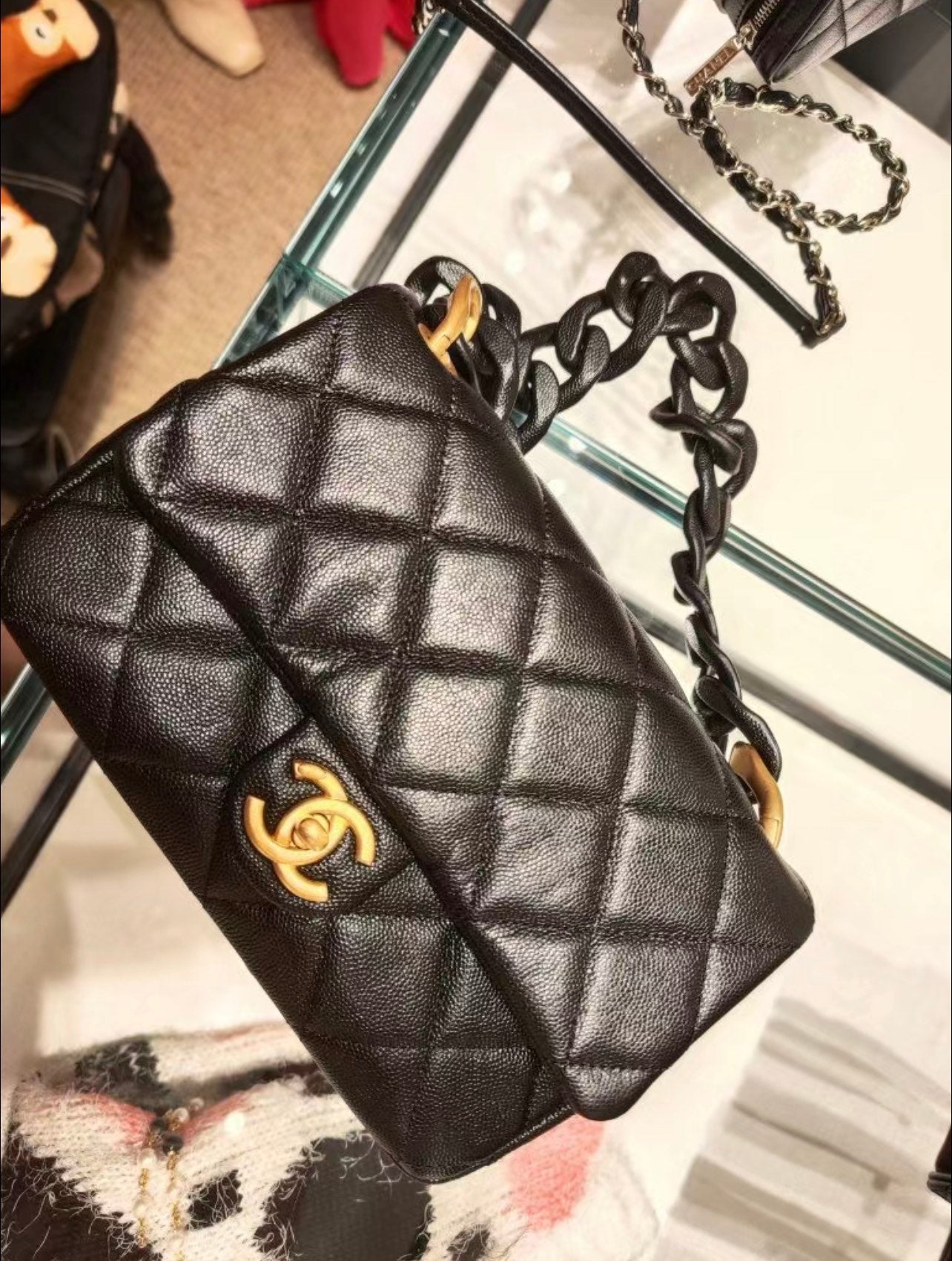 CHANEL 25C Early Spring Lychee Pattern Small Backpack