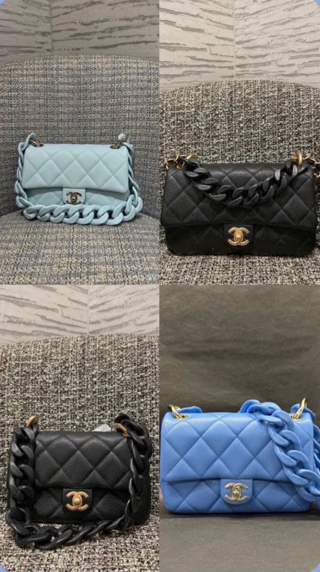 CHANEL 25C Early Spring Lychee Pattern Small Backpack