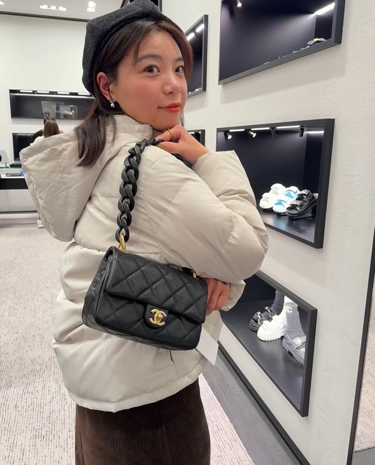 CHANEL 25C Early Spring Lychee Pattern Small Backpack
