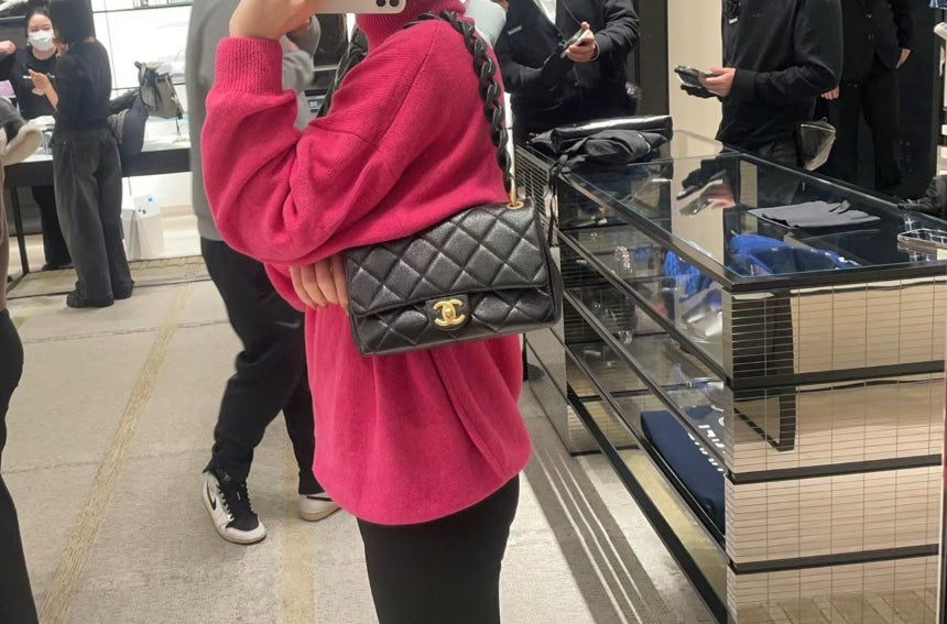 CHANEL 25C Early Spring Lychee Pattern Small Backpack