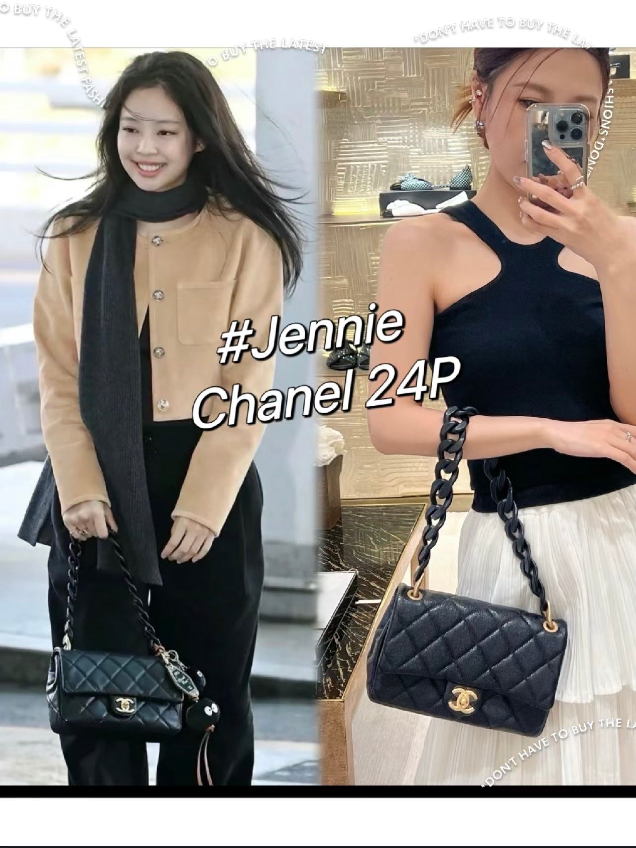 CHANEL 25C Early Spring Lychee Pattern Small Backpack