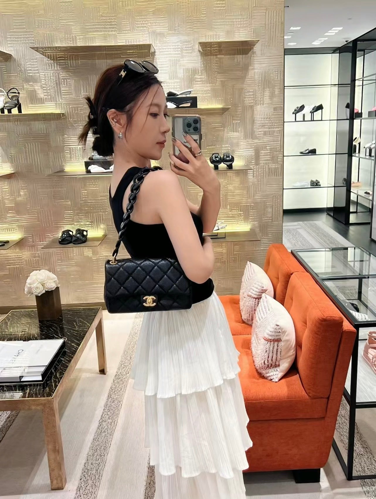 CHANEL 25C Early Spring Lychee Pattern Small Backpack
