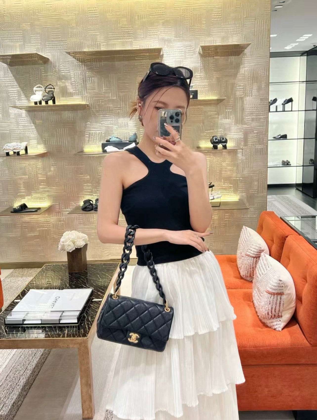 CHANEL 25C Early Spring Lychee Pattern Small Backpack