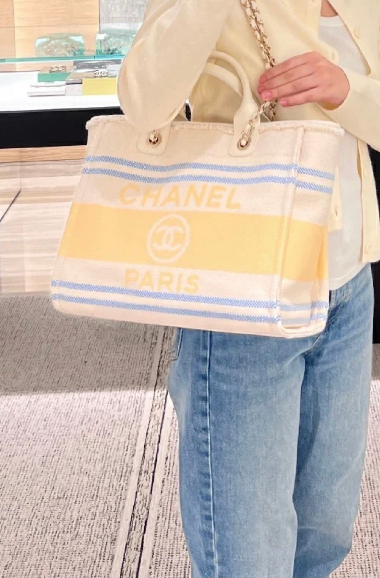 24ss newest color beach bag shopping bag