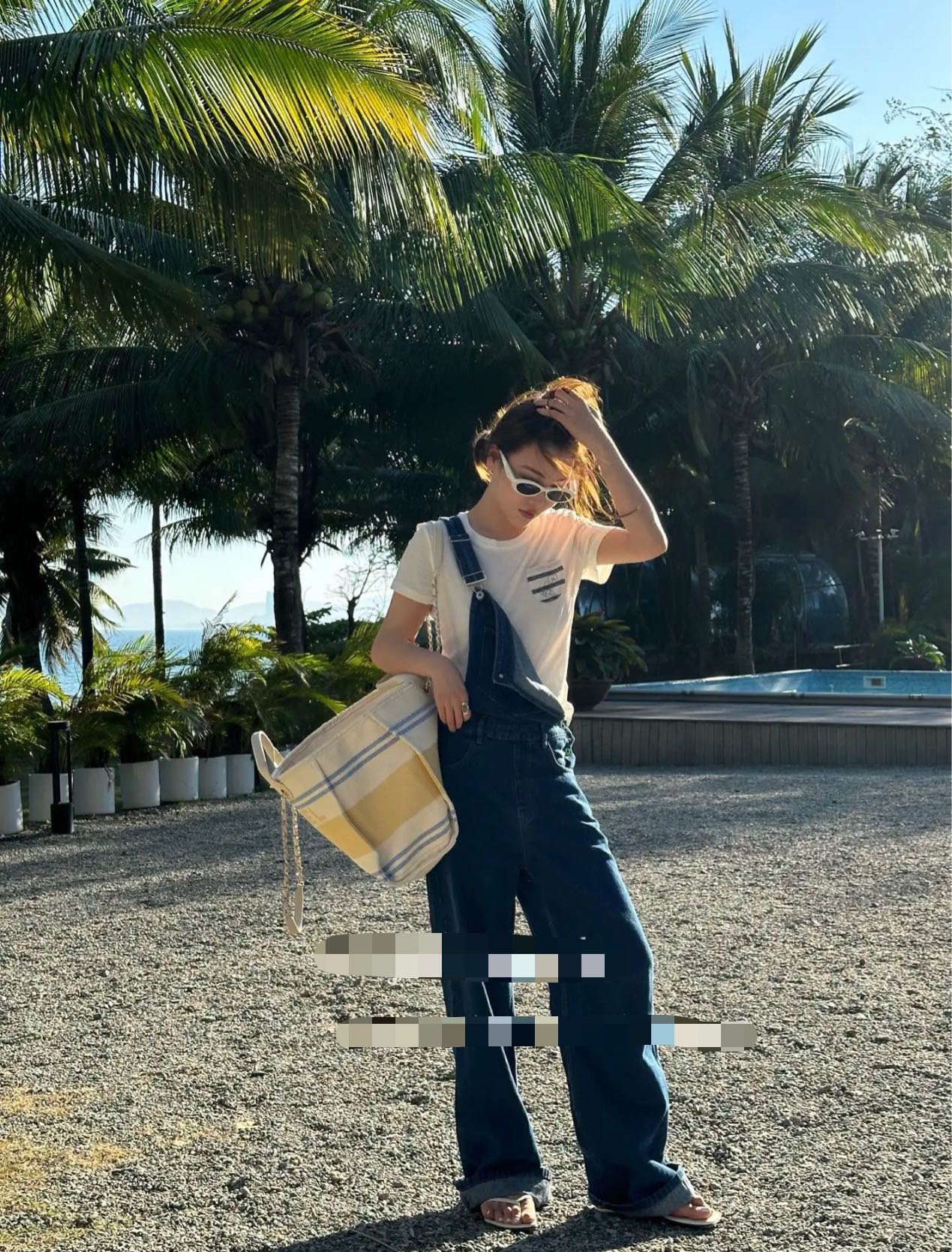 24ss newest color beach bag shopping bag