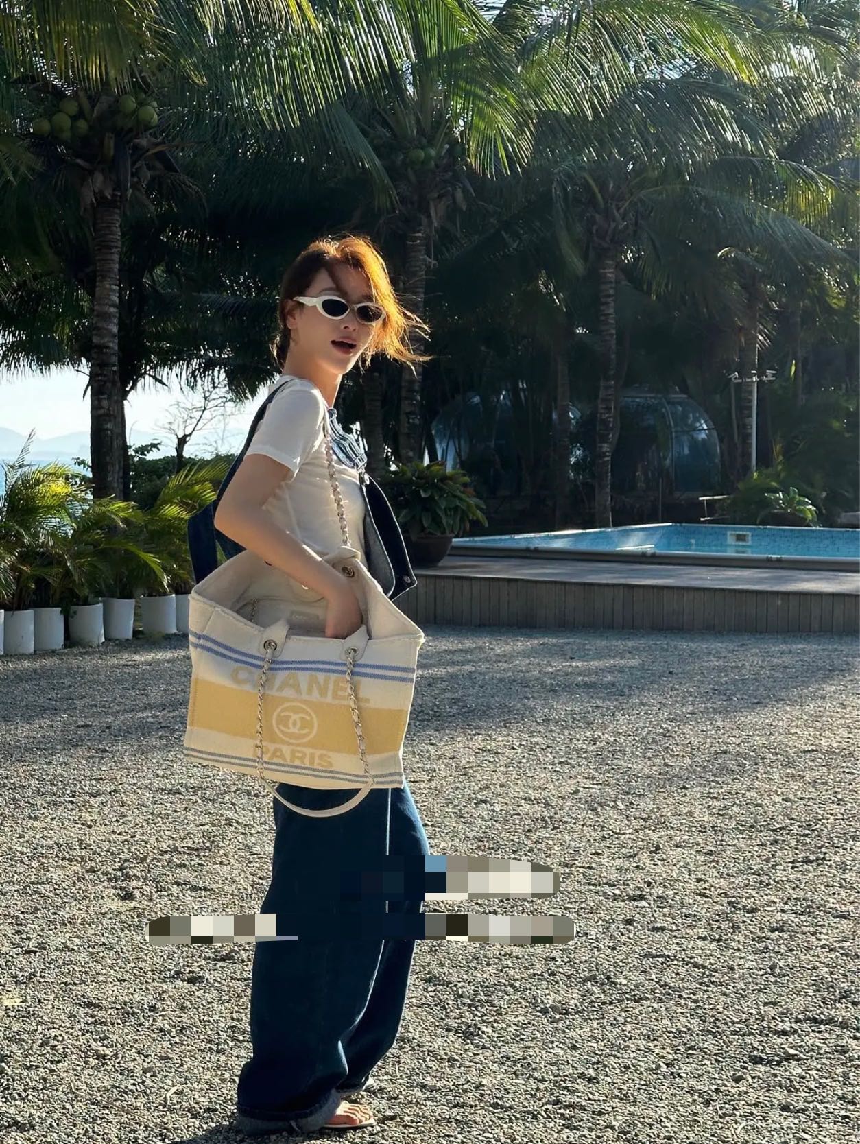 24ss newest color beach bag shopping bag