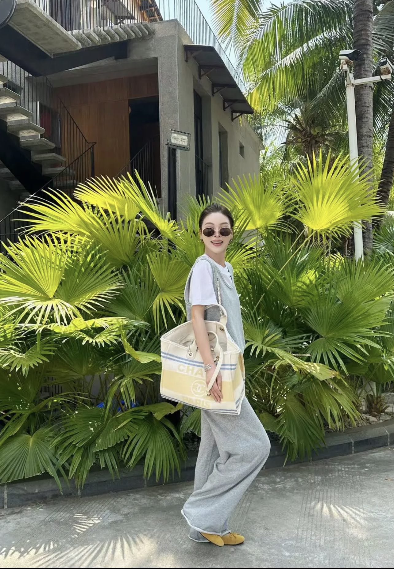 24ss newest color beach bag shopping bag