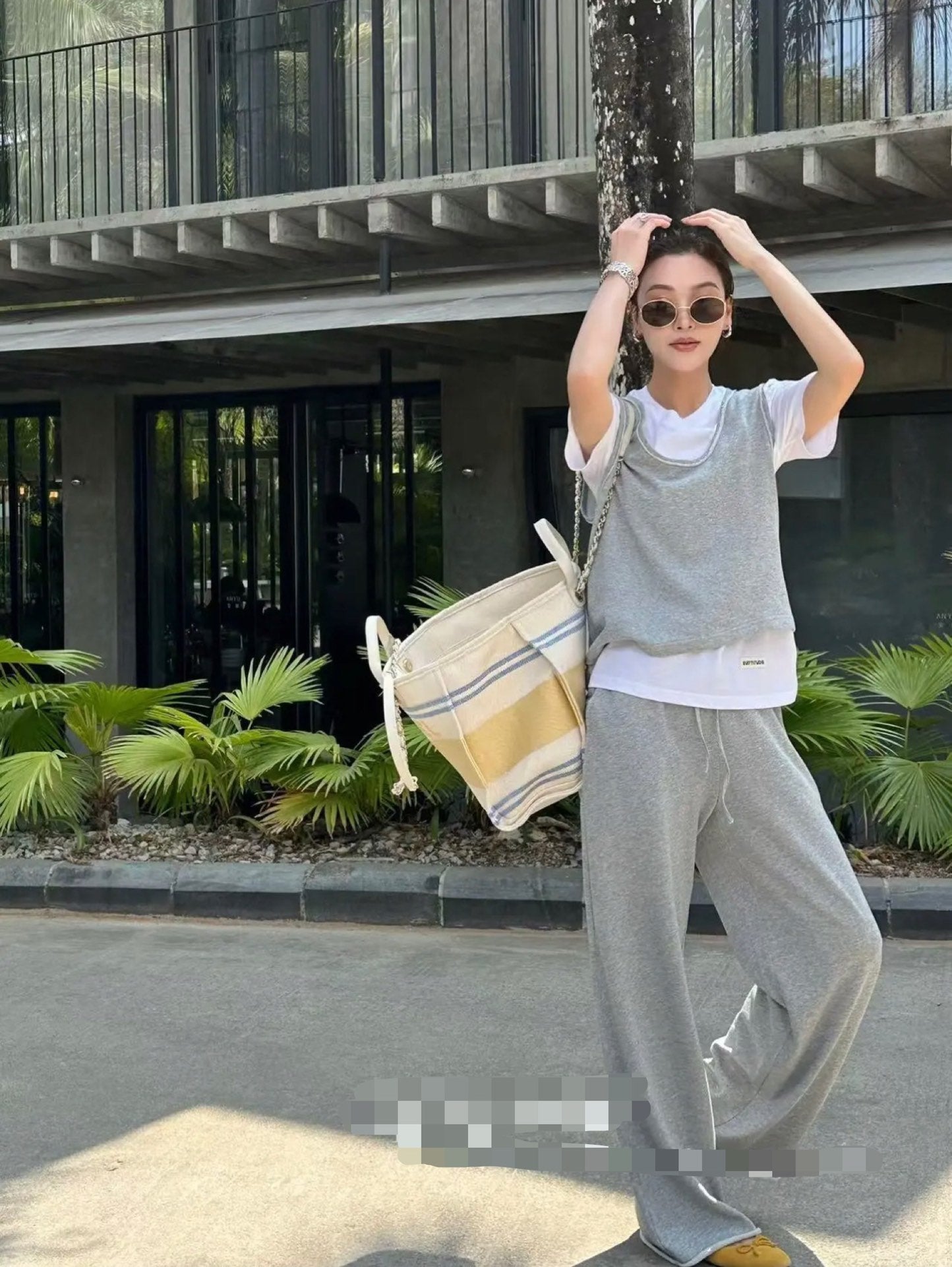 24ss newest color beach bag shopping bag