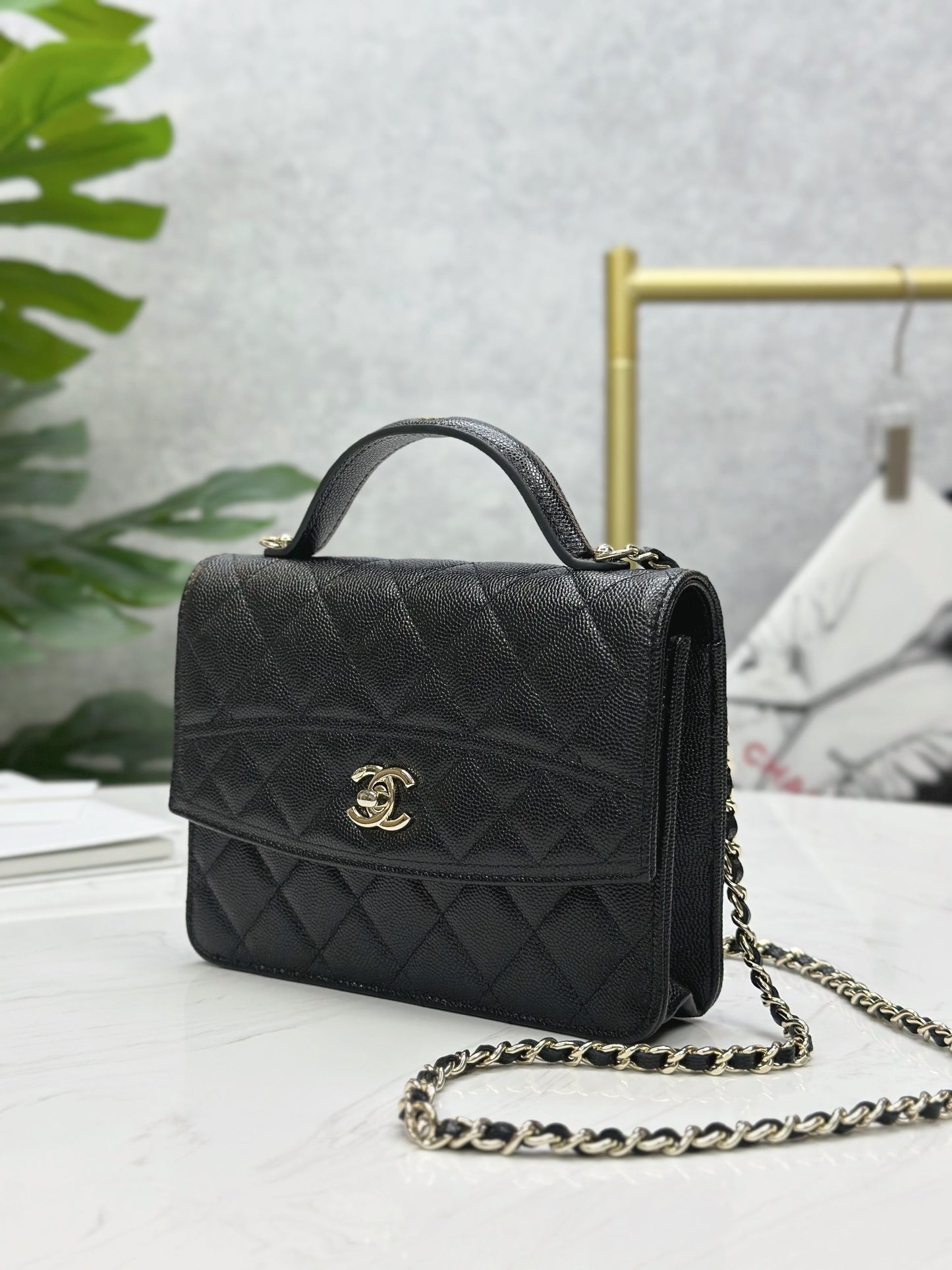 CHANEL 25C Early Spring Lychee Pattern Small Backpack