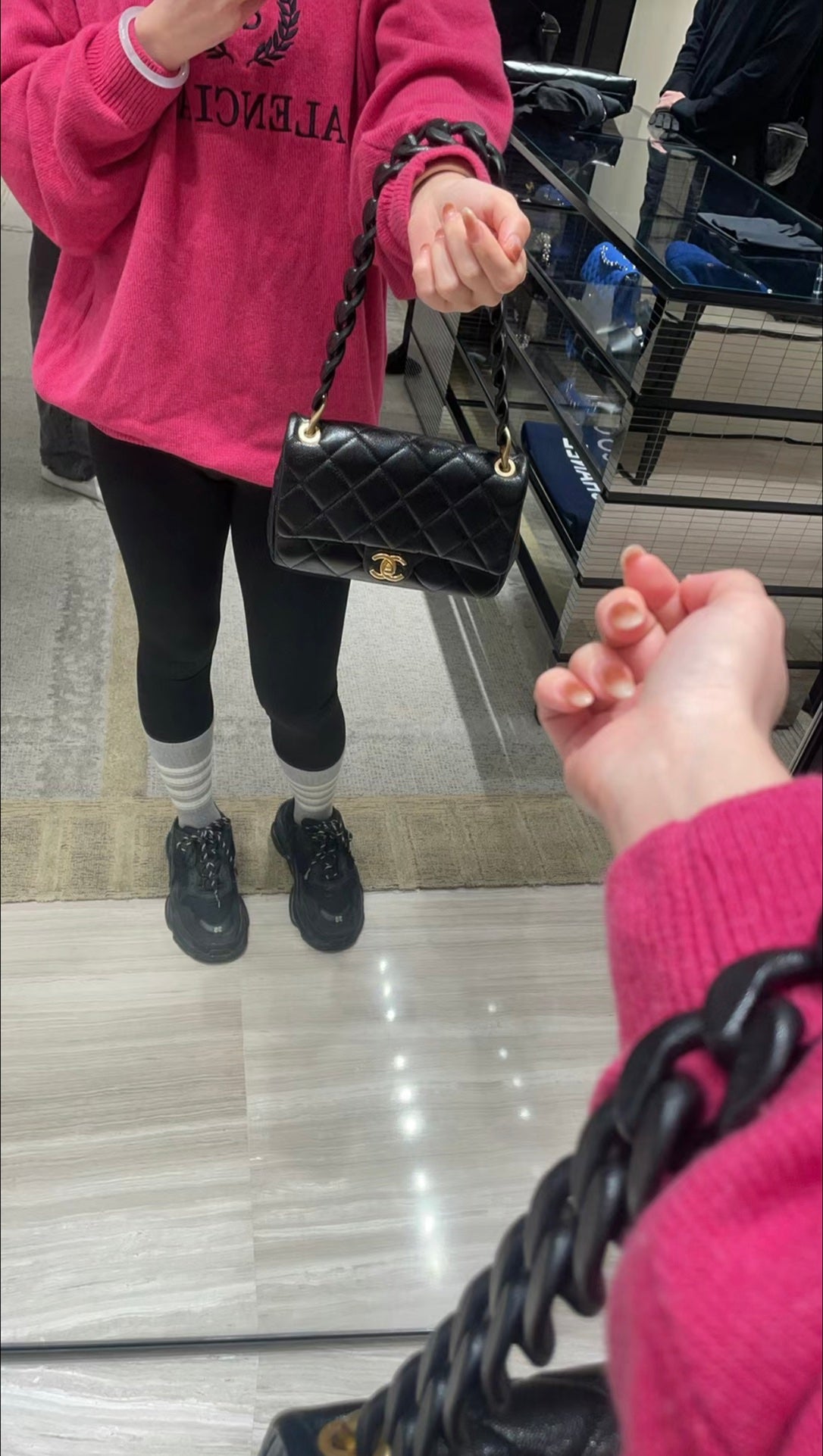 CHANEL 25C Early Spring Lychee Pattern Small Backpack