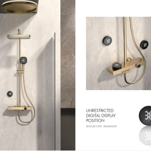 Smart Thermostatic Shower System with Wireless Digital Displa